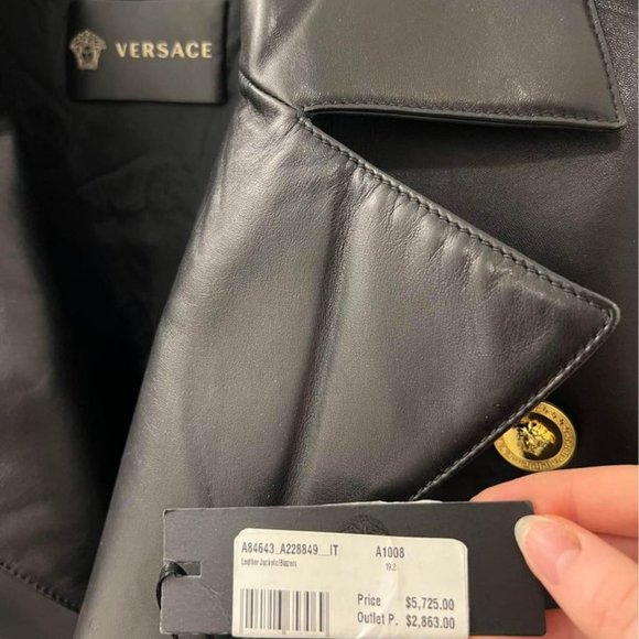 Versace Lambskin Leather Jacket EUR 44 - Picture 3 of 7